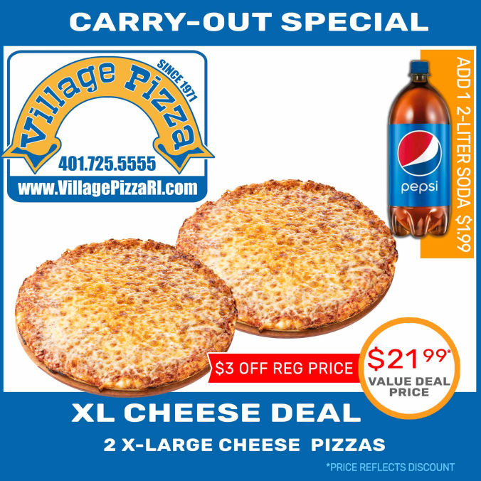 21.99 PIZZA CARRY-OUT DEAL